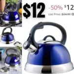 Stainless Steel Whistling Tea Kettle W Nylon Handle