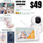 Video Baby Monitor with Camera and Audio, 1080P HD Baby Monitor No WiFi