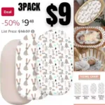 WOOLY HEROES MagicFit Bassinet Sheets Adaptable 3-Pack for Baby Girls & Boys – Ultra-Soft, Versatile Fit for Halo, Hourglass