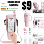 Water Bottle Holder with Strap for Stanley 40oz Tumbler with Handle