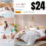 White California King Duvet Cover Sets – Soft Double Brushed Cal King Duvet Cover, 3 Piece