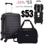 Wrangler Smart Luggage Set with Cup Holder, USB Port and Phone Holder