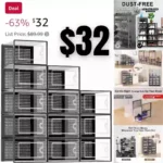 X-Large Shoe Storage Boxes Organizers for Closet 12 Pack