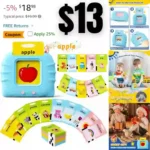 bravokids Toddler Toys Talking Flash Cards for 1 2 3 4 5 6 Year Old Boys and Girls, Autism Sensory Toys for Autistic Children
