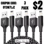 iPhone Charger 3Pack 10FT