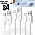 iPhone Charger Cable 3Pack 6ft