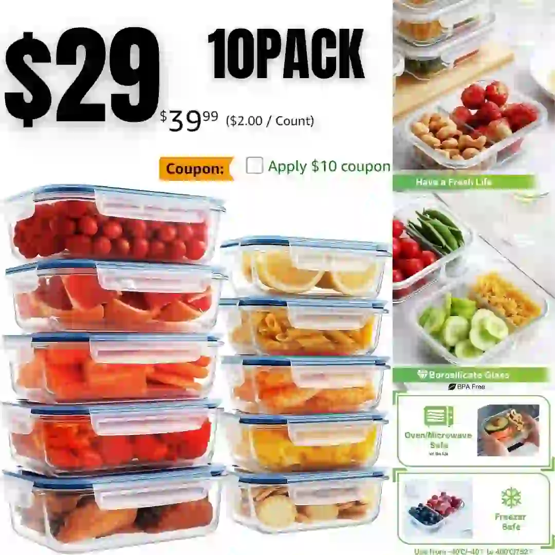 Food Storage Containers [50 Set] 8 oz Plastic Deli Containers