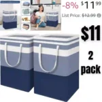 2-Pack Large Laundry Basket, Collapsible Laundry Hamper