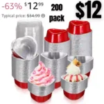 200 Sets Valentine’s Day Mini Heart Cake Pan Heart Shaped Cake Pans Aluminum Mini Cake Pans with Lids