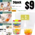 24pack Food Storage Containers with Lids Freezer Safe, Soup Containers