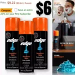 3pack Edge Shave Gel for Men, Sensitive Skin with Aloe