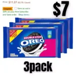 3pack OREO Double Stuf Chocolate Sandwich Cookies, Family Size
