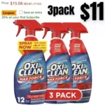 3pack OxiClean Max Force Laundry Stain Remover Spray