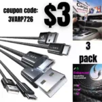 3pack Type C Charger Fast Charging for iPhone 15 Carplay