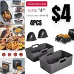 Air Fryer Silicone Liners for Ninja DZ201 Foodi Dual 8QT