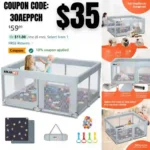 Baby Playpen with Mat Included 50×50 playpen for Babies and Toddlers
