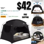 Bed Tent for Indoor Portable Light Reducing Twin Size Canopy Tents Breathable Lightweight Private Space Tent for Bed