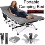 Camping cot Folding Outdoor Camping Travel Cot with Pad 900LBS