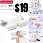 Cervical Neck Pillow for Neck and Shoulder Pain Relief, Ergonomic Contour Orthopedic Neck Support Pillow for Side