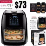 Chefman 6.3-Qt 4-In-1 Digital Air Fryer+, Rotisserie, Dehydrator, Convection Oven