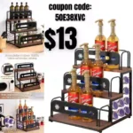Coffee Syrup Rack Organizer with K Cup Holder, 12 Bottles Coffee Syrup Holder Stand