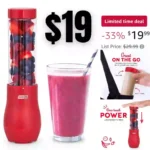 Dash Mighty Mini 10 oz Compact Personal Bottle Blender with Travel Lid