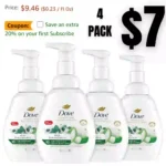 Dove Foaming Hand Wash Aloe & Eucalyptus Pack of 4 Protects Skin from Dryness
