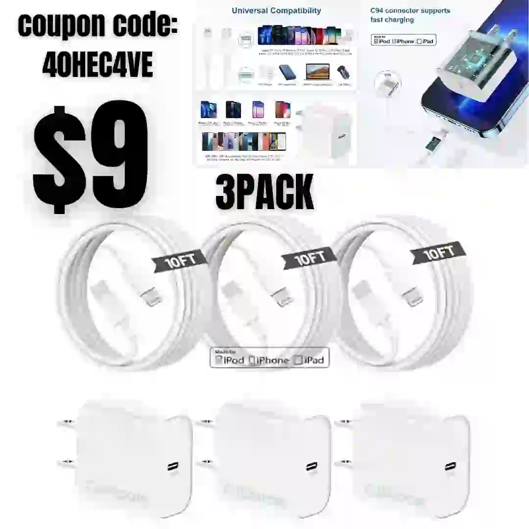 3-Outlet Wall Mount Surge Protector, 900 Joules, 4 USB