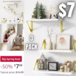 Floating Shelves Wall Mounted Set of 3, Rustic Wall Shelves for Home Décor