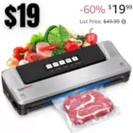 Food Sealer Machine, Dry Vacuum Sealer Machine with 5-in-1 Easy Options for Sous Vide and Food Storage