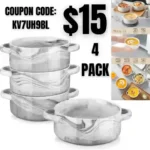 French Onion Soup Bowls, 26 OZ Large Ceramic Soup Bowls With Handles Porcelain Soup Crocks Set of 4 Serving Soup Bowl