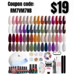 Gel Nail Polish Kit with U V Light 56 Pcs, 32 Colors