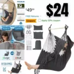 Hammock Chair XXL Size, Hanging Chair, Swing Chair, Max 550 Lbs, Patented Headrest, 2 Cushions