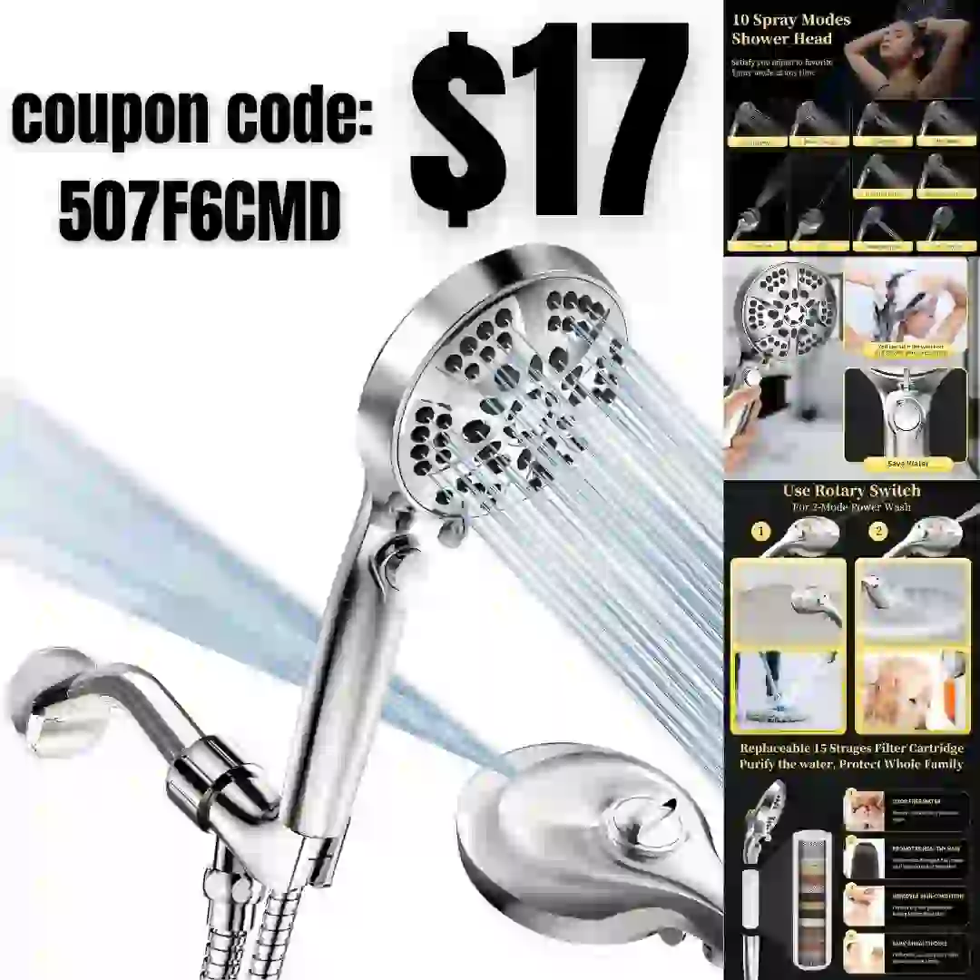 Signature Fitness Rubber Coated Hex Dumbbell Weight Set and Storage Rack