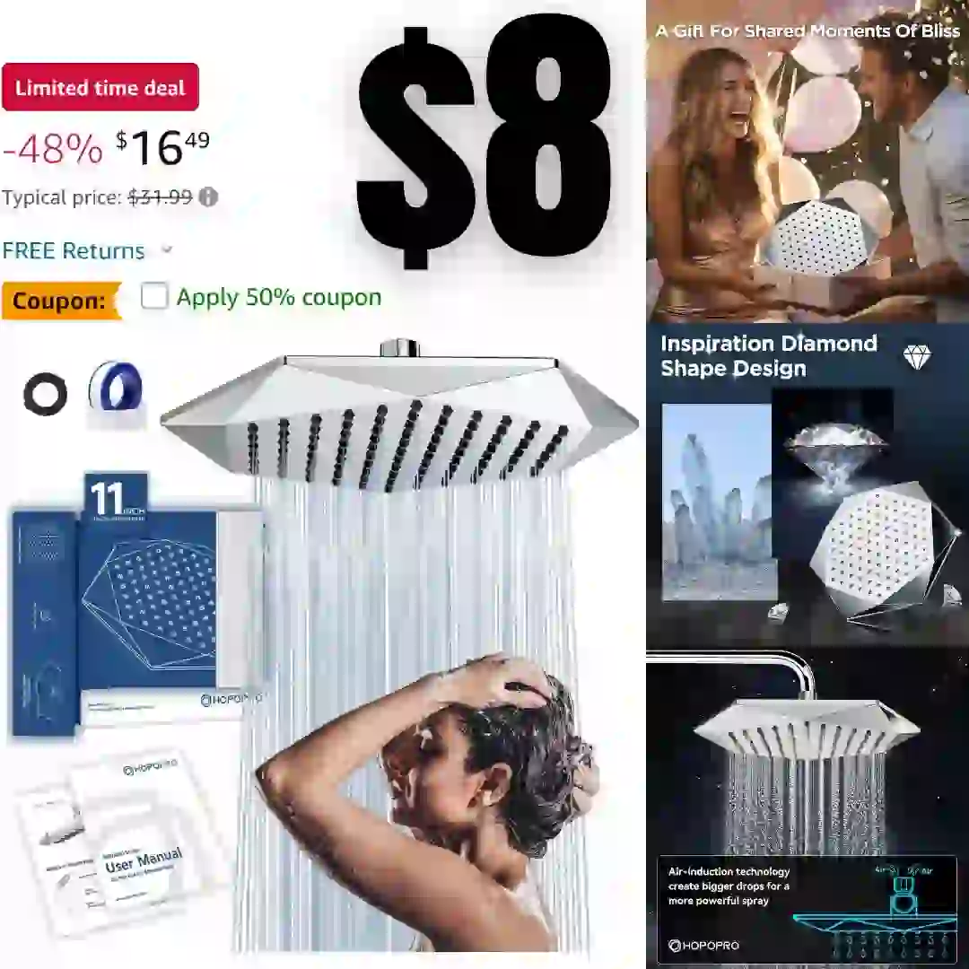 Power Strip Tower Surge Protector with RBG Light, SANPOPO Desktop Charging Tower, 15 Outlets 6 USB Ports