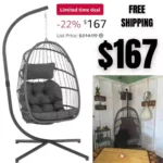 Indoor Outdoor Egg Hanging Chair with Stand