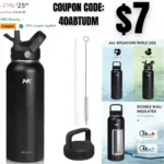 Insulated Water Bottle with Straw