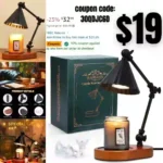 Kadrama Candle Warmer Lamp, Candle Warmer with Timer Dimmer Electric Candle Lamp with 3 Bulbs Gifts
