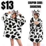 Kids Blanket Hoodie Oversized Sherpa Wearable Blanket Sweatshirt One Size Hooded Blankets