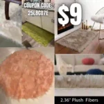 Latepis Fur Area Rug for Bedroom, Throw Rugs 2×3 Faux Sheepskin, Washable