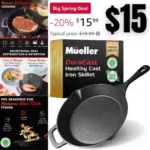 Mueller Pre-Seasoned Heavy-Duty Healthy Cast Iron Skillet