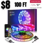 Nexillumi 100 ft LED Lights for Bedroom with Remote Color Changing LED Strip