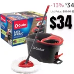 O-Cedar EasyWring Microfiber Spin Mop, Bucket Floor Cleaning System
