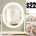 Oval Vanity Mirror with Lights 3 Colors Modes Hollywood Lighted