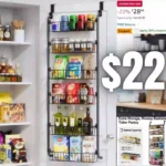 Over the Door Heavy-Duty Metal Organizer, 6-Tier Door Storage for Pantry