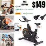 Premium Indoor Cycling Bike Magnetic Resistance, Silent Belt Drive