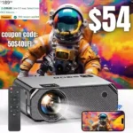 Projector, 5G WiFi Full HD 1080P Supported Video Projectors, Portable Mini Outdoor Movie 12000L Home Theater Proyector Compatible with Smartphone