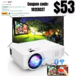 Projector with WiFi and Bluetooth, 2023 Upgrade 9500L Outdoor Projector