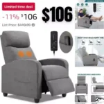 Recliner Chair for Adults, Massage Reclining Chair for Living Room, Adjustable Modern Recliners Chair