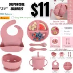 Silicone Baby Feeding Set Baby Led Weaning Supplies SetSuction Baby Plate Bowl Set